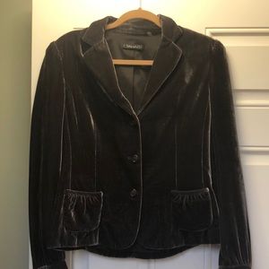 Gray velvet Tahari jacket , size M.